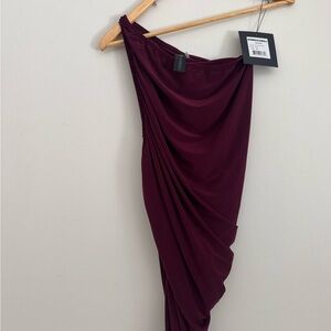 Norma Kamali Red Asymmetrical Wrap Dress for Cocktail